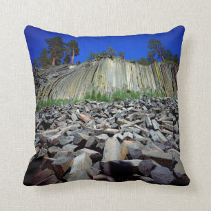 Basalt Formations of Devils Postpile Throw Pillow