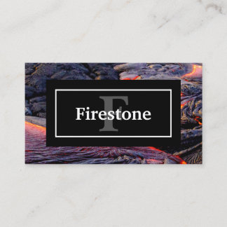 Basalt Lava Flow with Your Name and Monogram Business Card