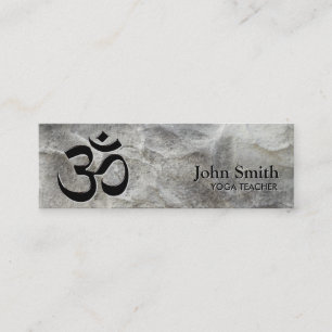Basalt Stone Om Symbol Yoga mini Business Cards