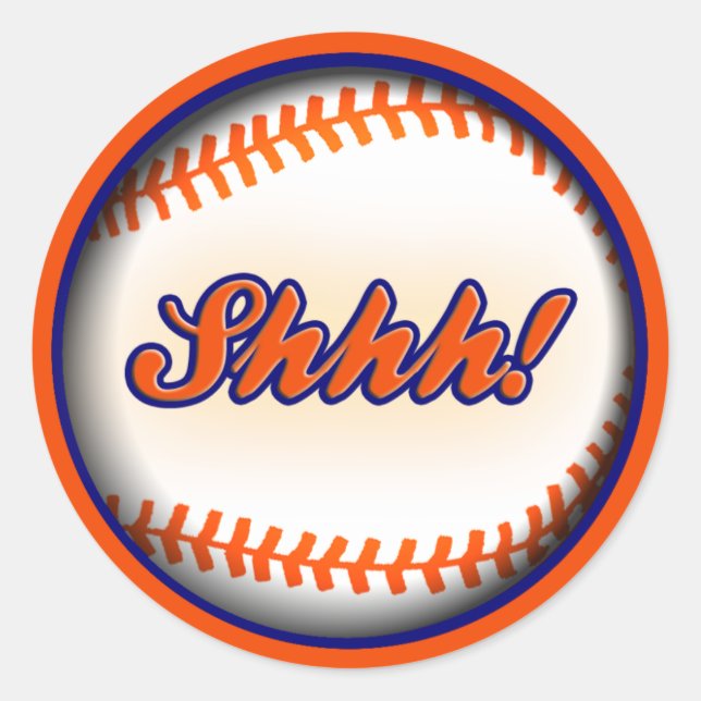 Basball fan surprise party enclosure classic round sticker (Front)