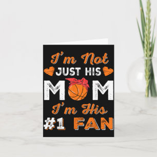 Basball Mom Im His 1 Fan Mothers Day Women Basball Card