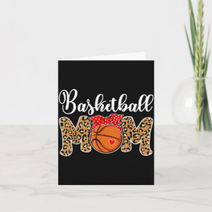 Basball Mom Leopard Game Day Funny Mothers Day Card