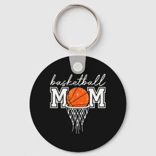 Basball Mom Mother Leopard Basball Hoop Net Game Keychain