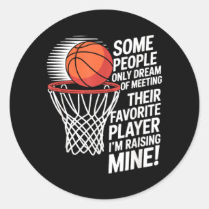 Basball Mom Or Dad Basball Parent Classic Round Sticker