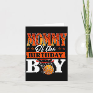 Basball Mommy Of The Birthday Boy Family Matching Card