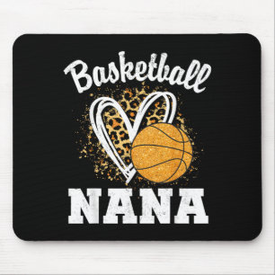 Basball Nana Leopard Heart Matching Family Mouse Pad