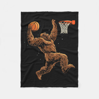 Basball Player Bigfoot Funny Sasquatch Bball Fleece Blanket