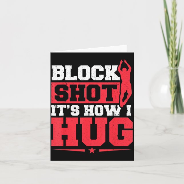 Basball Player Block Shot Its How I Hug Basball Card (Front)