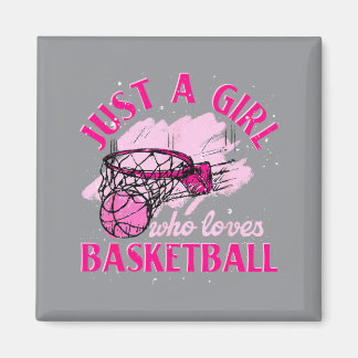 Basball Player Women Just A Girl Who Loves Basball Magnet