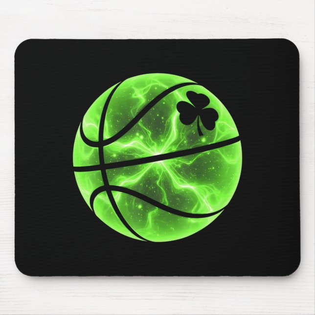Basball Shamrock Lucky Clover Irish St Patricks Mouse Pad (Front)