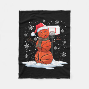 Basball Snowman Fleece Blanket