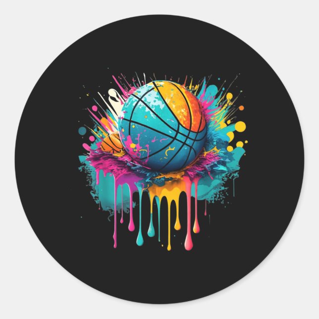 Basball Splash Baller Team Player Basball Player Classic Round Sticker (Front)