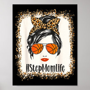Basball Stepmom Life Leopard Bandana Mothers Poster