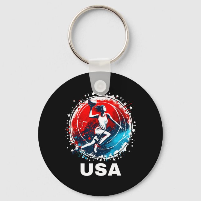 Basball Usa Go Usa Team Keychain (Front)