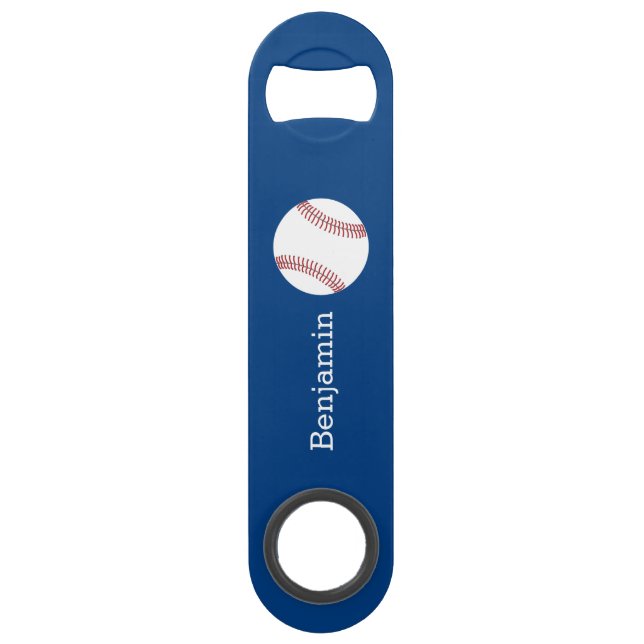 Base-ball avec le nom fait sur commande - bleu (Devant)