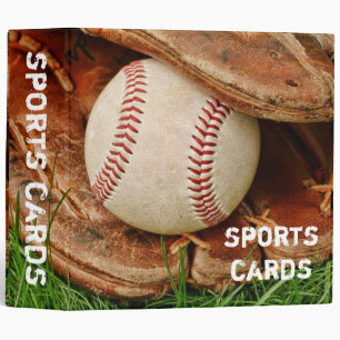 Base-ball avec un vieux gant 2" classeur de cartes