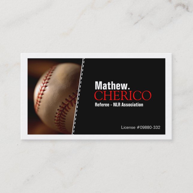 Base-ball - cartes de visite (Devant)