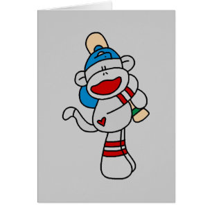 Base-ball de singe de chaussette aux T-shirts et