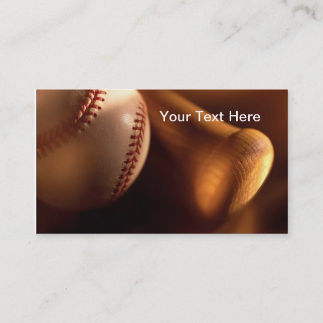 Base-ball et cartes de visite de batte (Devant)