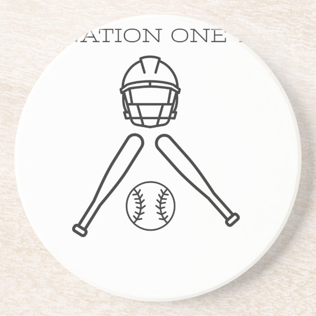 Base BAll..One Nation one Team . Coaster (Front)