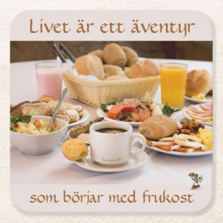 Base — Breakfast Square Paper Coaster