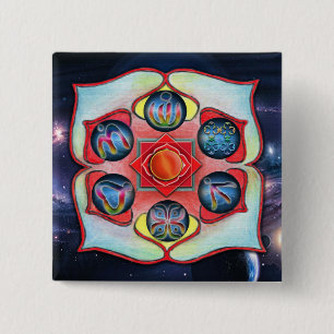 Base Chakra 2 Inch Square Button