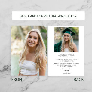 BASE de graduation de la photo pour la faire-part 