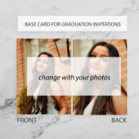 BASE PHOTO CARD for vellum overlay announcement