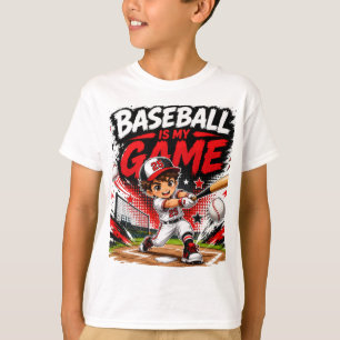 Baseba Is My Game Cute Kawaii Kids Sports Design T-Shirt