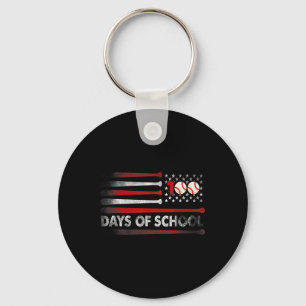 Baseball 100 Days Of School Baseball 100th Day Tea Keychain