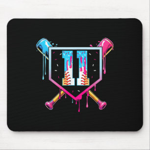 Baseball 11 Year Old Ice Cream Drip 11th Birthday Mouse Pad