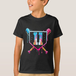 Baseball 11 Year Old Ice Cream Drip 11th Birthday  T-Shirt
