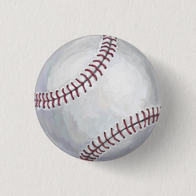 Baseball 1 Inch Round Button (Front)