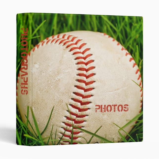 Baseball 1" Photo Album Binder (Front/Spine)