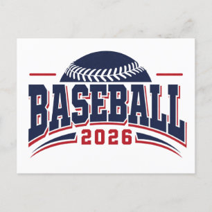 Baseball 2026 - Classic Sports Team Style Design Invitation Postcard