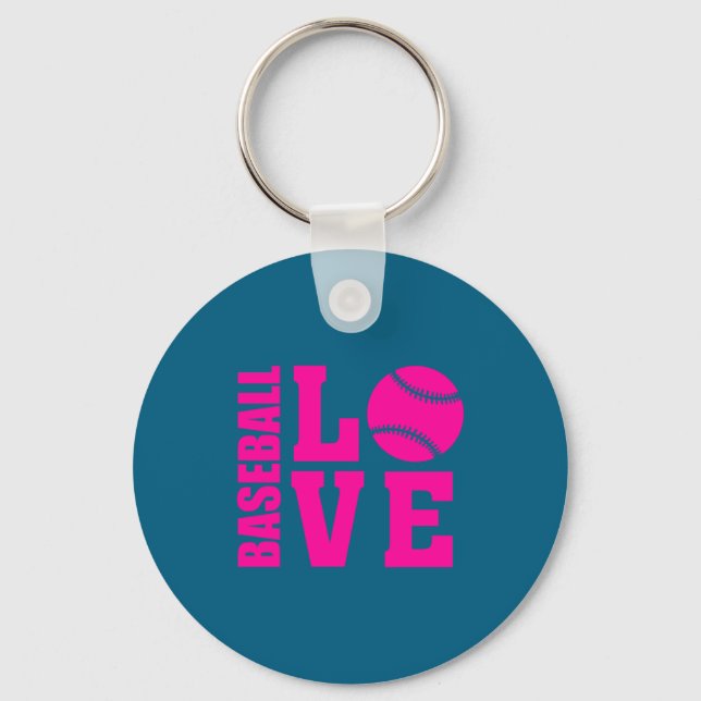 Baseball 2 Illustration Keychain (Front)
