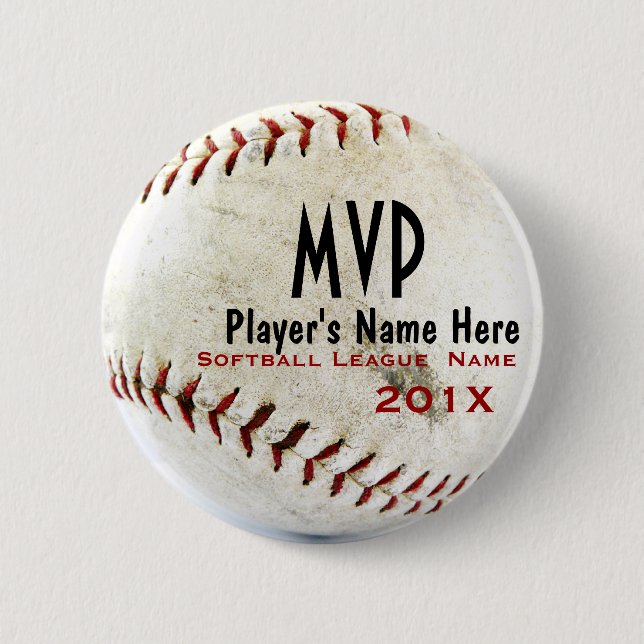 Baseball 2 Inch Round Button (Front)