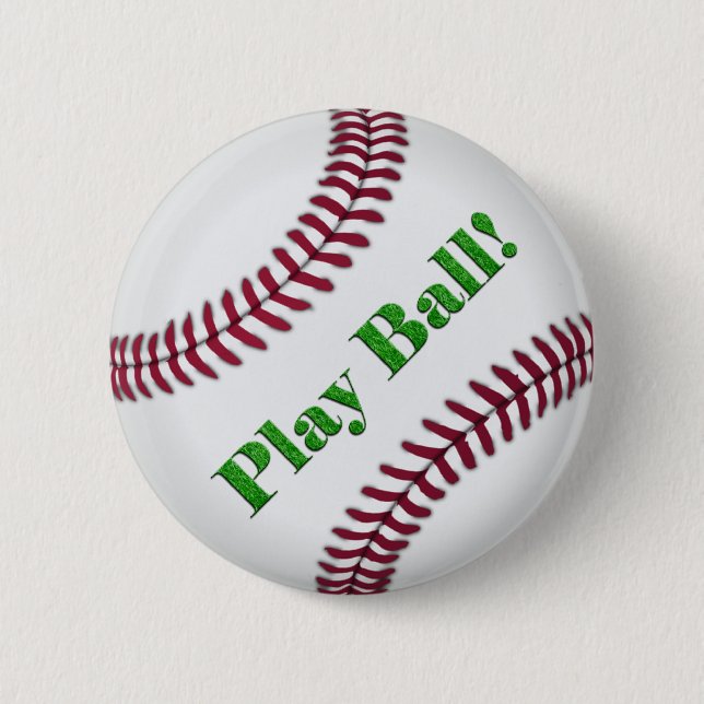 Baseball 2 Inch Round Button (Front)