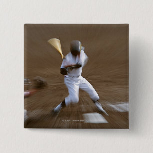 Baseball 2 Inch Square Button