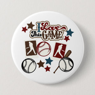 Baseball 3 Inch Round Button