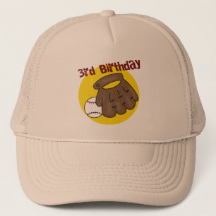Baseball 3rd Birthday Gifts Trucker Hat