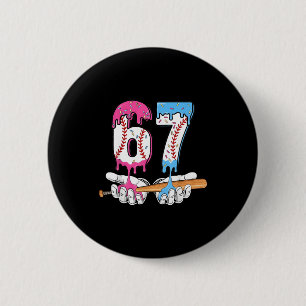 Baseball 67 Ice Cream Drip Six Seven Boys Funny Me 2 Inch Round Button