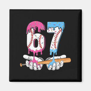 Baseball 67 Ice Cream Drip Six Seven Boys Funny Me Magnet