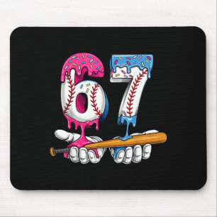 Baseball 67 Ice Cream Drip Six Seven Boys Funny Me Mouse Pad