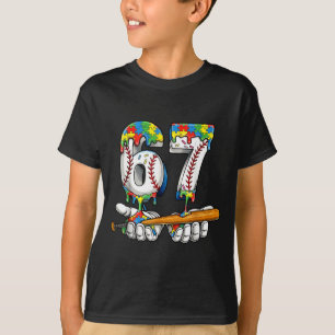 Baseball 67 puzzle drip six seven meme boys autism T-Shirt