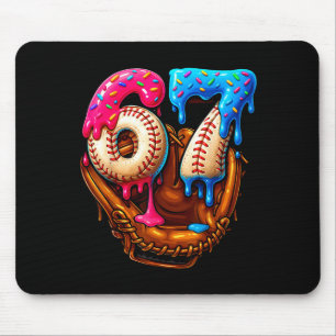 Baseball 67 Six Seven Funny 6 7 Meme Gen Alpha Mem Mouse Pad