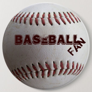 Baseball 6 Inch Round Button
