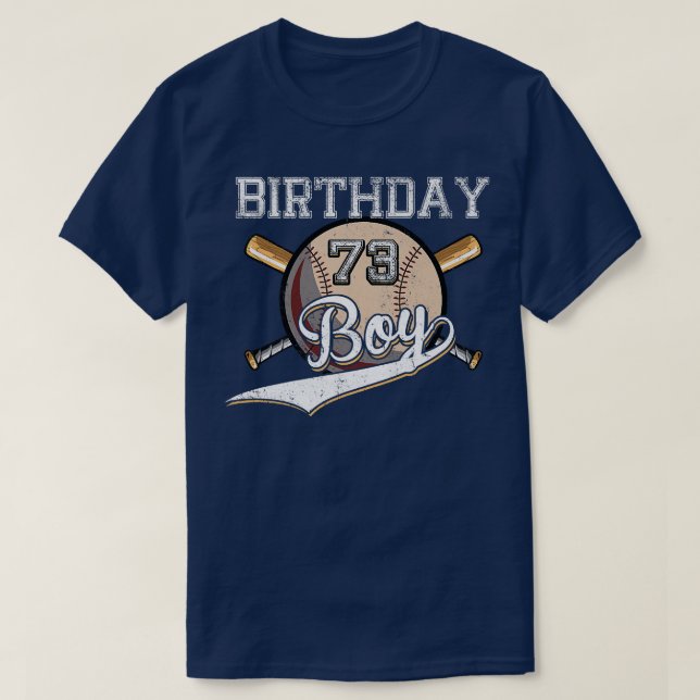 Baseball 73rd Birthday Party 73 Years Old Baseball T-Shirt (Design Front)