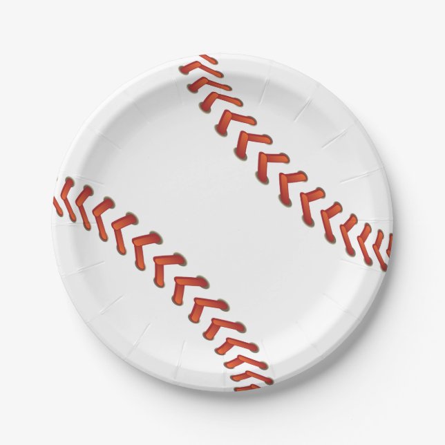 Baseball 7 Inch Paper Plate (Front)