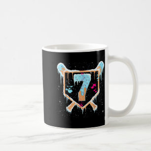 Baseball 7 Year Old Ice Cream Drip 7th Birthday Bo Coffee Mug